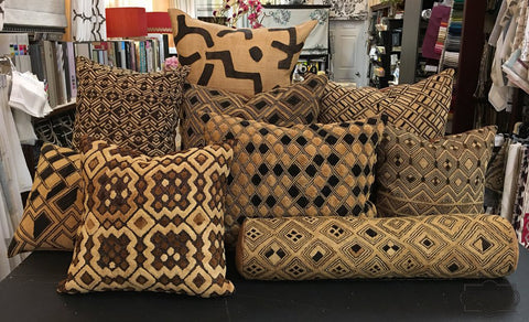 African textile pillows by Curtain Couture
