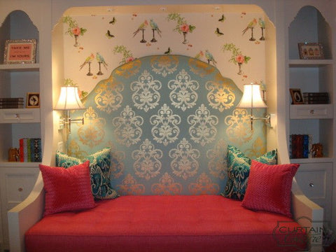 Headboard, Pillows and Cushion - Curtain Couture & Kelly Stevenson Interiors
