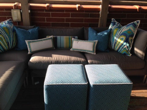 Outdoor Ottoman by DMdesigns & Curtain Couture