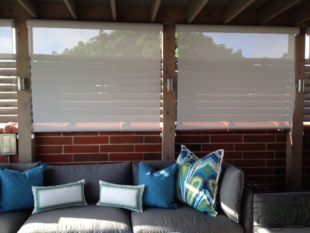 Outdoor Roller Shades and Pillows