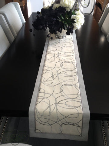 Upholster Chairs + Table runner - Curtain Couture & Coutume designs