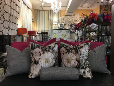 Custom Pillows Galore - Our Workroom Made Couture Pillows. Fabricated by Curtain Couture.
