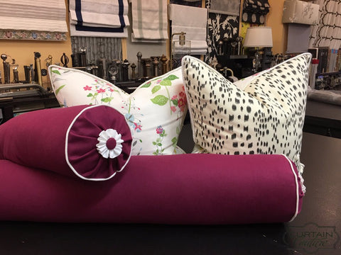 Custom Decorative Accent Pillows - Features Invisible Zipper - Down Feather Insert - Designed by M+M Design & Curtain Couture