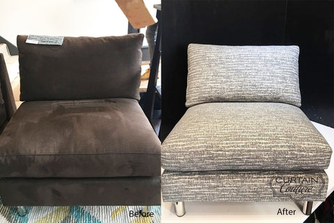 Before and After pictures / Reupholstered Chairs