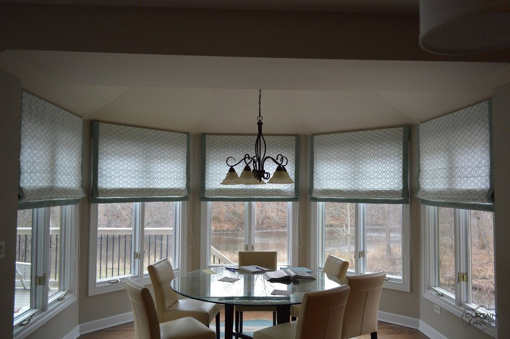 Light Filtering Functional Roman Shades. Designed by Curtain Couture