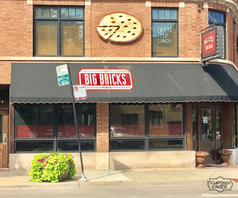 Cafe' Curtain for Big Bricks restaurant in Northcenter , Chicago