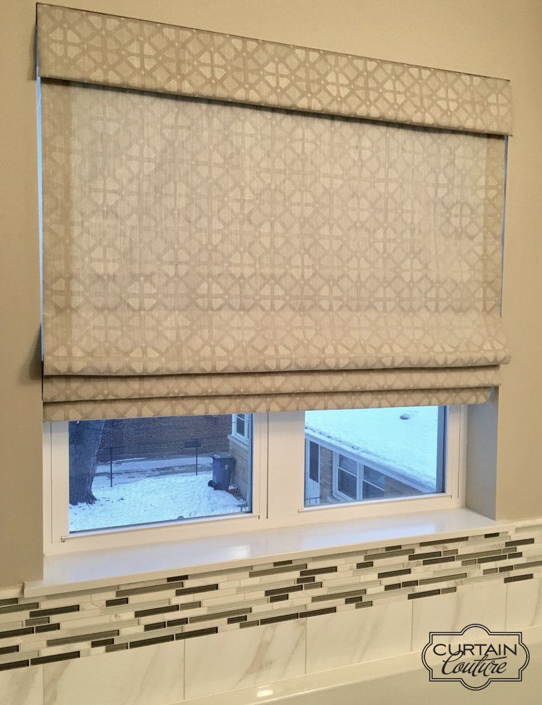 Inside mount fabric shade with valance