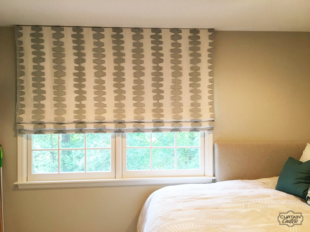 Flat Roman Shade with Blackout Lining