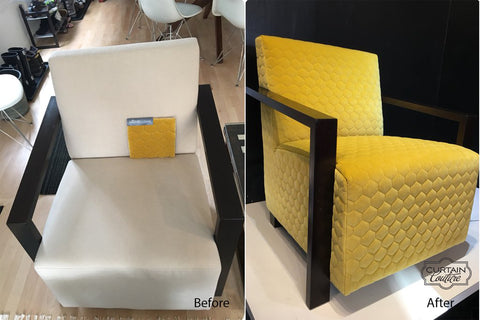 Before and After Pictures Reupholstered